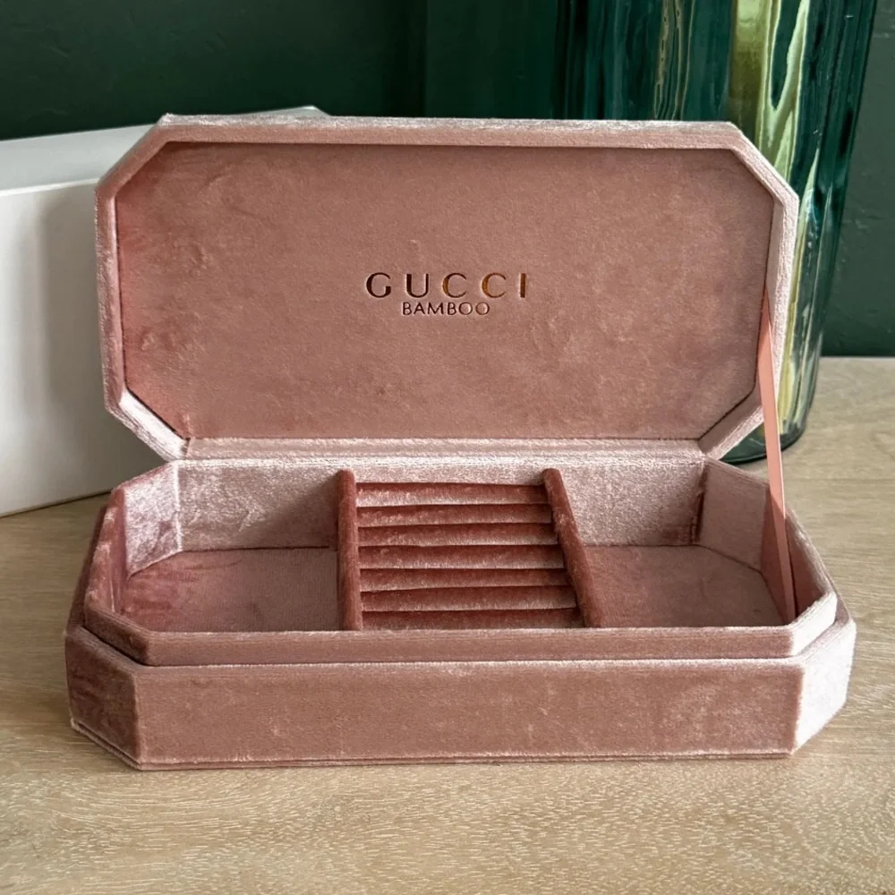 NEW Gucci Jewelry Box Pink Velvet